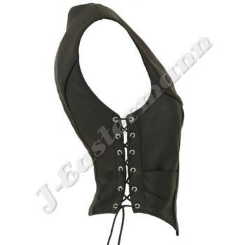 Women Motorcycle Leather Vest JEI 7284