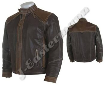 Men's Two Tone Leather Jacket JEI-7304