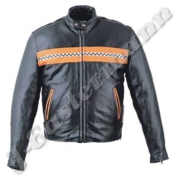 Men's Classic Leather Scooter Jacket JEI-7321