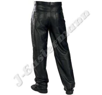 Mens Classic Loose Fit Leather Pant JEI 7408