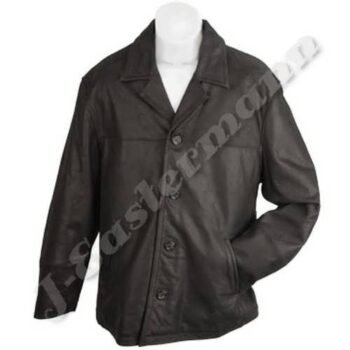 Men's Buffalo Leather Car Coat JEI-7449