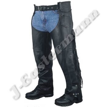 Mens Braided & Fringes Leather Chap JEI-7476
