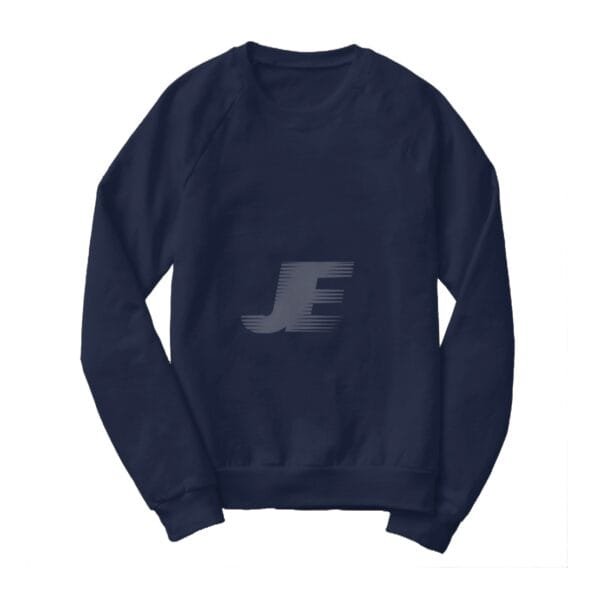 Men's Raglan Sleeve Navy Blue Fleece Sweatshirt