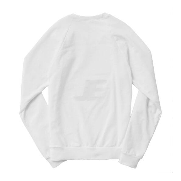 Men's Raglan Sleeve White Fleece Sweatshirt