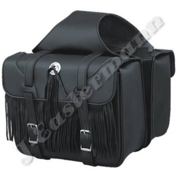 Two Strap Leather Motorcycle Saddlebags JEI-7882