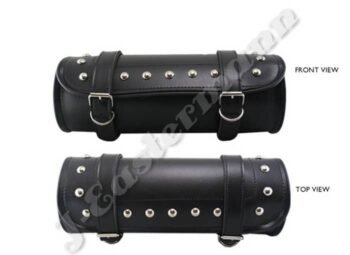 Waterproof Chrome Studed Barrel Motorcycle Tool Bag JEI-7926