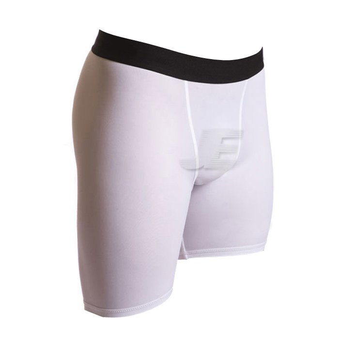 Mens Base Layers White Basic Workout Compression Shorts