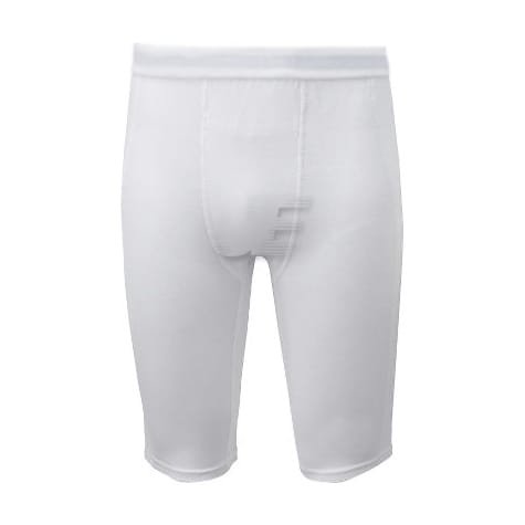 Mens Long Length Base Layers White Compression Shorts