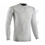 Mens Black Nylon Long Sleeve Compression Rash Guard