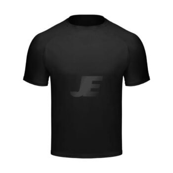 Mens Black Raglan Short Sleeve Compression T-Shirt