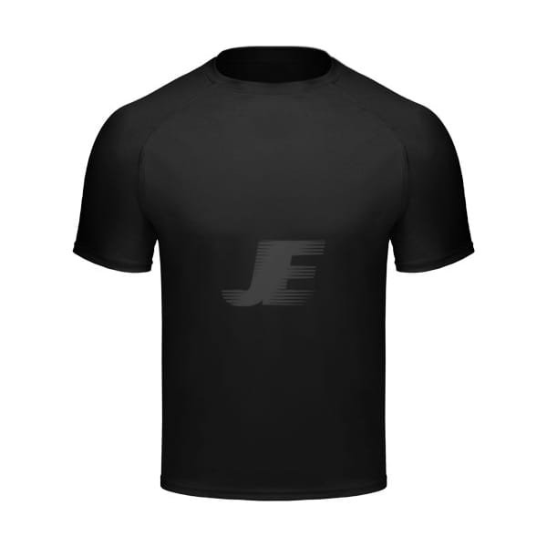 Mens Black Raglan Short Sleeve Compression T-Shirt