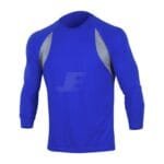 Mens O Neck Long Sleeve Rash Guard With Mesh Panel