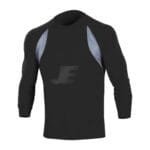 Mens O Neck Long Sleeve Rash Guard With Mesh Panel
