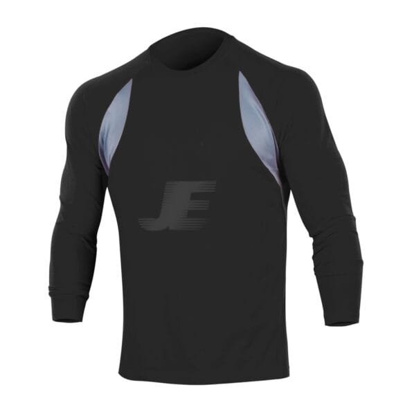 Mens Raglan Long Sleeve Compression Top With Mesh Panel