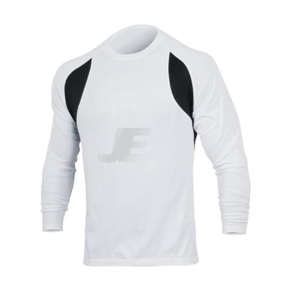 Mens Raglan Long Sleeve Compression Top With Mesh Panel