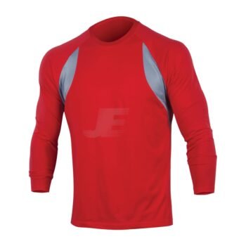 Mens O Neck Long Sleeve Rash Guard With Mesh Panel