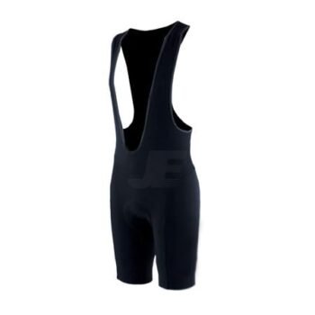 Black 4 Way Stretch Fabric Gel Padded Cycling Bib Shorts