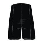 Mens Straight Cut Black 6 Panel Cycling Shorts
