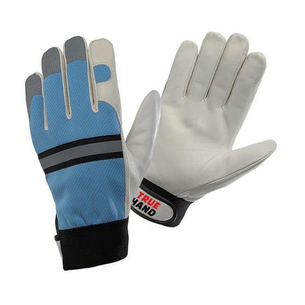 Premium Goat Skin Leather Mechanic Gloves with Reflector