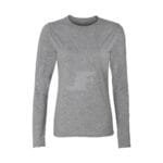 Custom Logo Grey Women Long Sleeve T-Shirt