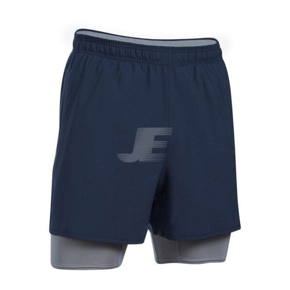 Mens Gym Training Interlock Shorts with Lined Compression Shorts