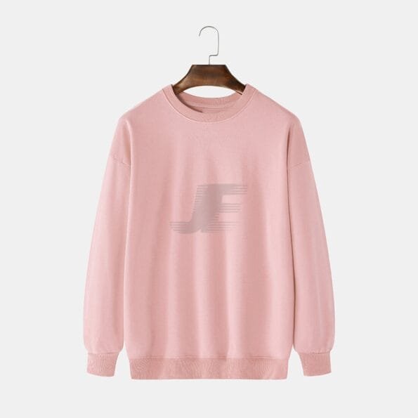 Blank Pink Cotton Fleece Sweatshirt