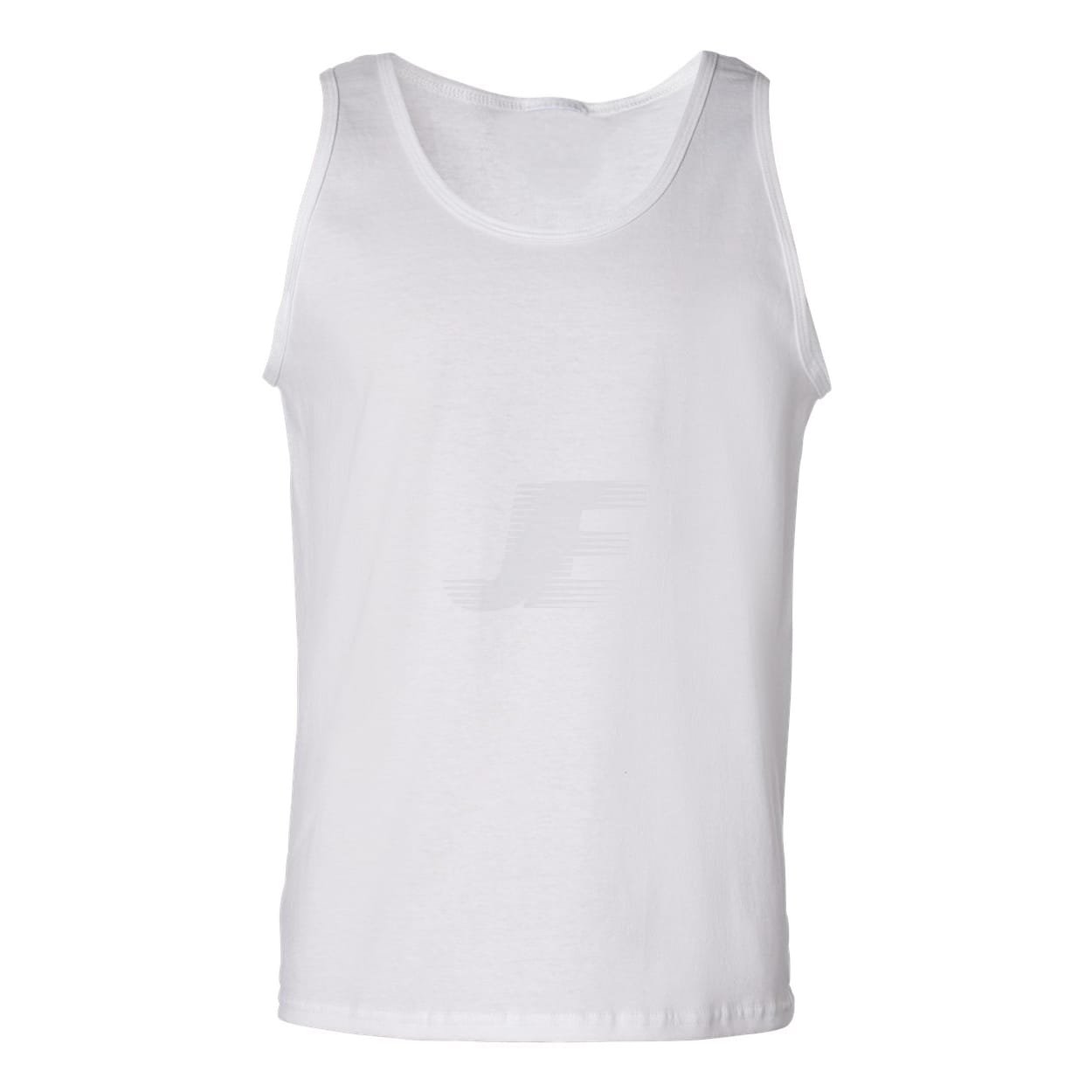 Men's Cheap White Cotton & Polyester Tank Top