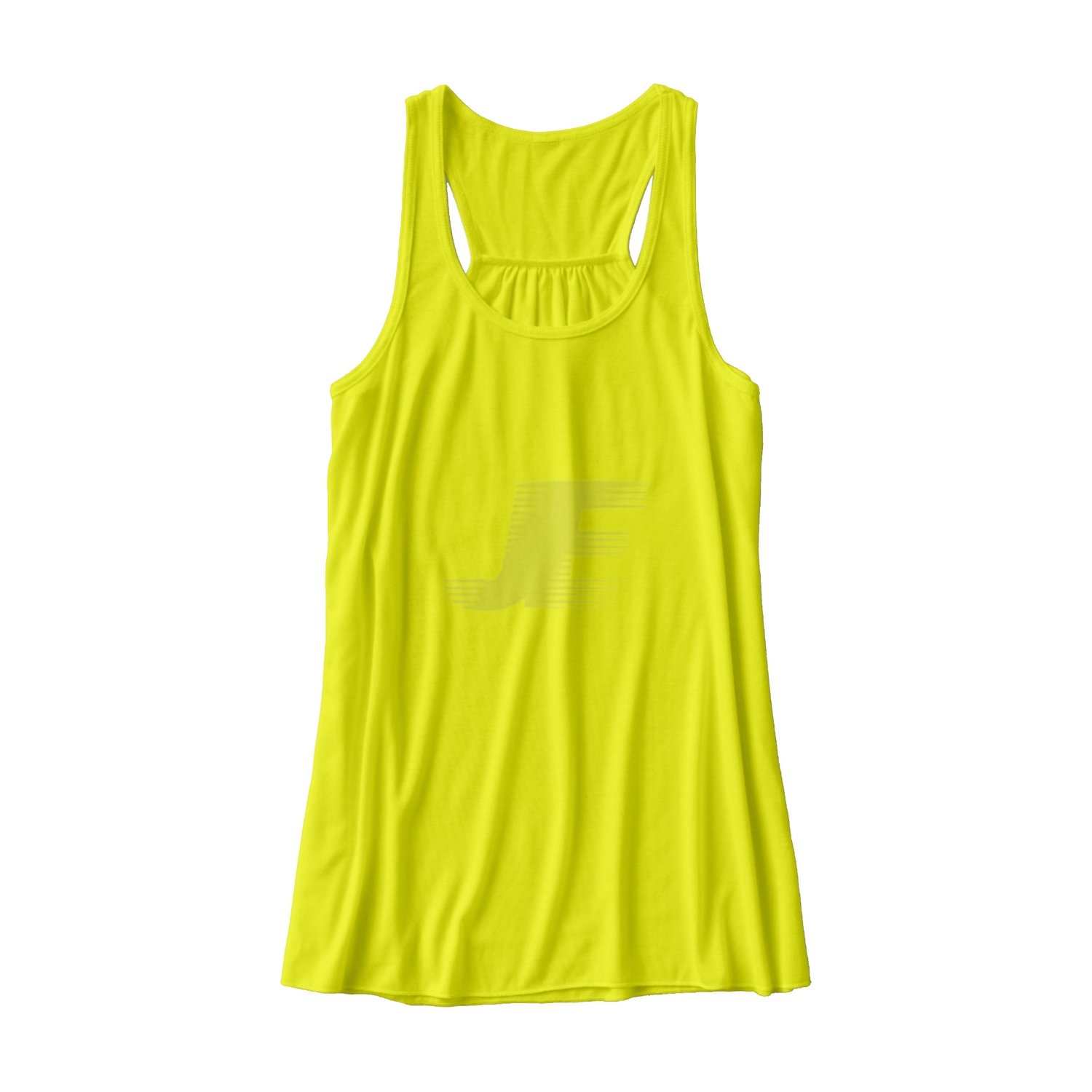 Women Yoga Wear Yellow Hi Vis Racerback Tank Top