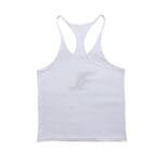 White Custom Printed Cheap Stringer Tank Top
