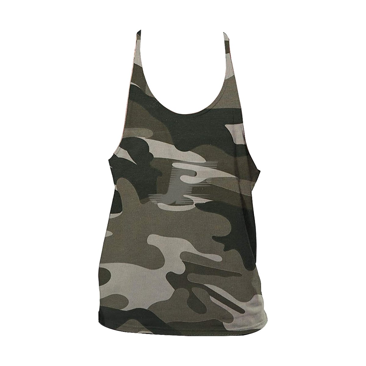 Men’s Gym Wear Cotton Green Camouflage Stringer Tank Top