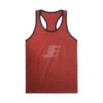 Men’s Gym Wear Contrast Piping Black Racerback Tank Top
