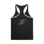 Men’s Gym Wear Contrast Piping Black Racerback Tank Top