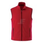 Mens Lightweight Full Zip Red Sleeveless Polar Fleece Jacket