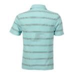 Mens Short Sleeve Striped Polo Shirt With Pocket