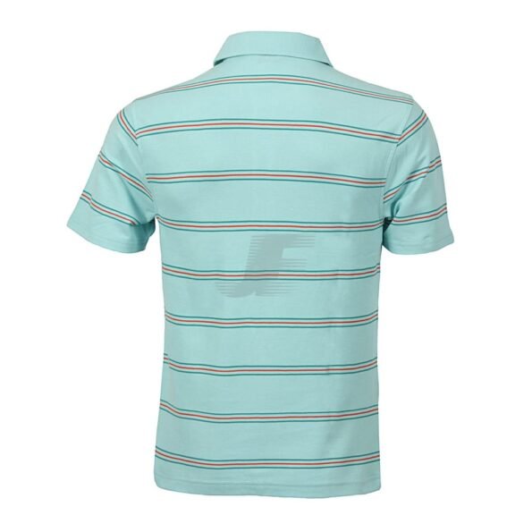 Mens Short Sleeve Striped Polo Shirt With Pocket