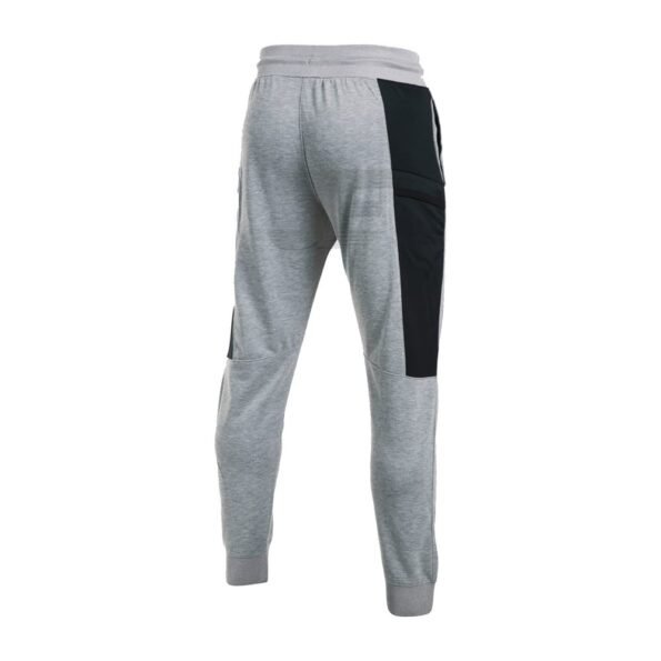 Mens 100% Polyester Quick Dry Grey Interlock Gym Trousers