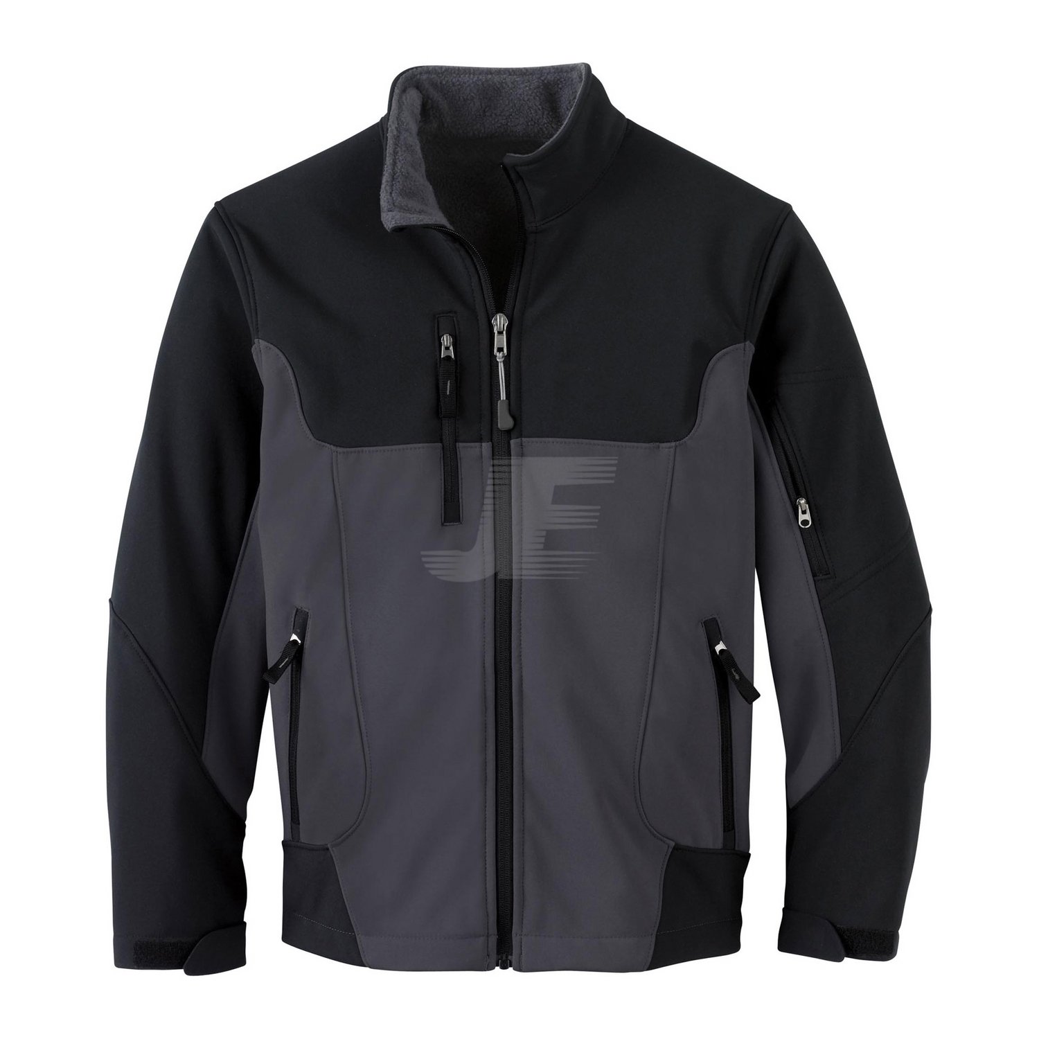 Mens Customized Grey Outdoor Sports Softshell Jacket
