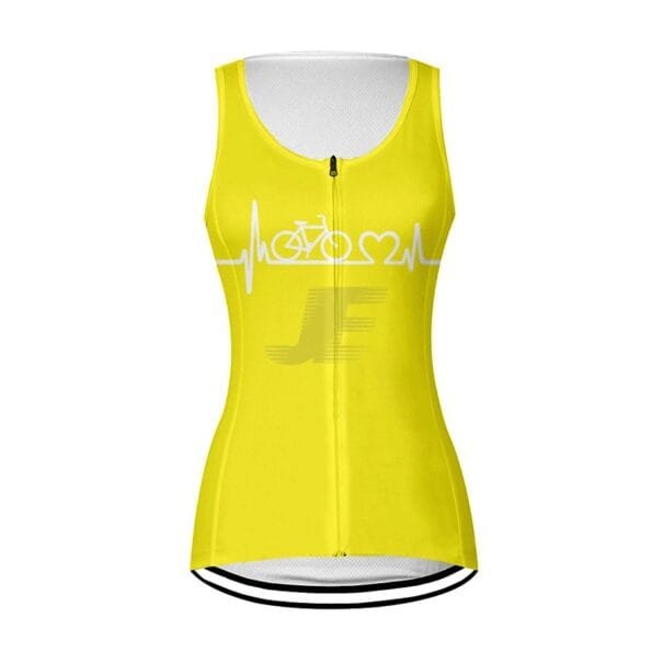 Women Customized Sublimation Printed Sleeveless Cycling Jersey