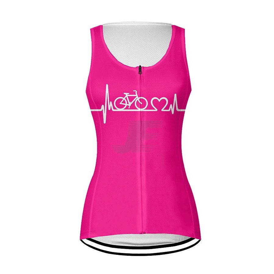 Women Customized Sublimation Printed Sleeveless Cycling Jersey