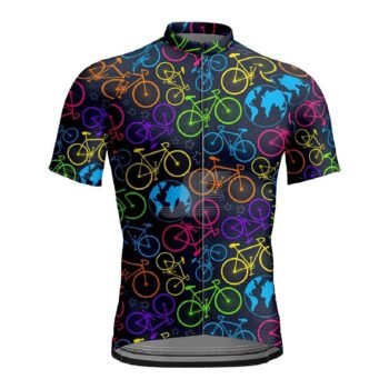 Customized Mesh Fabric Digital Sublimation Printed Cycling Jersey