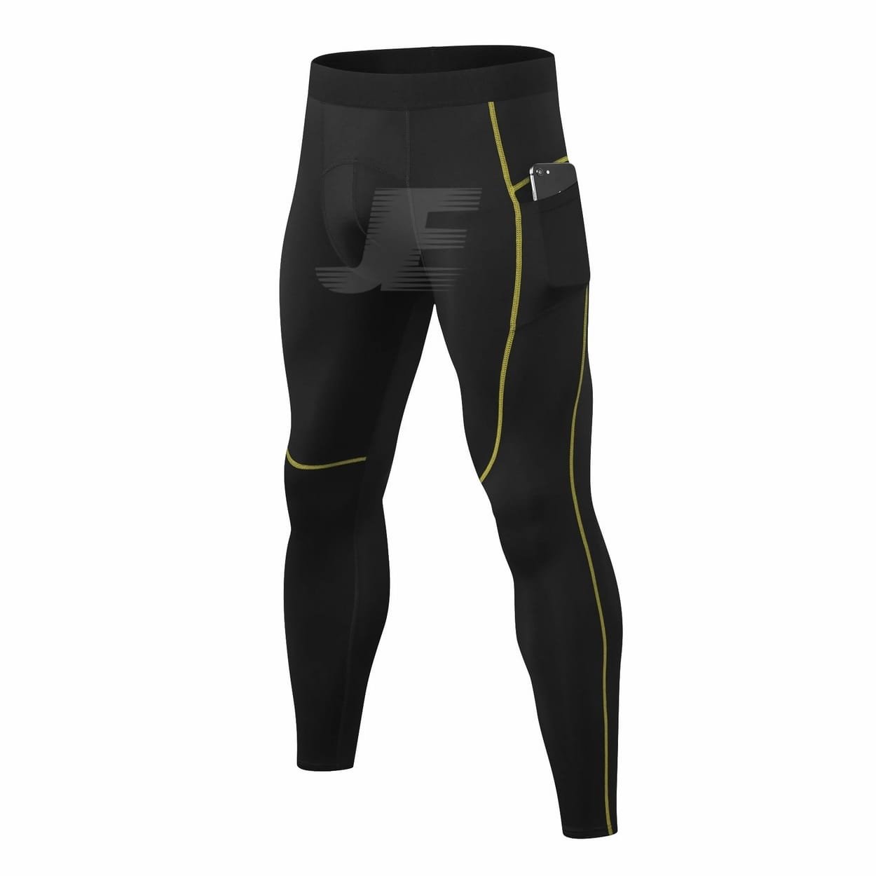 Mens Mobile Pocket Gym Workout Compression Leggings