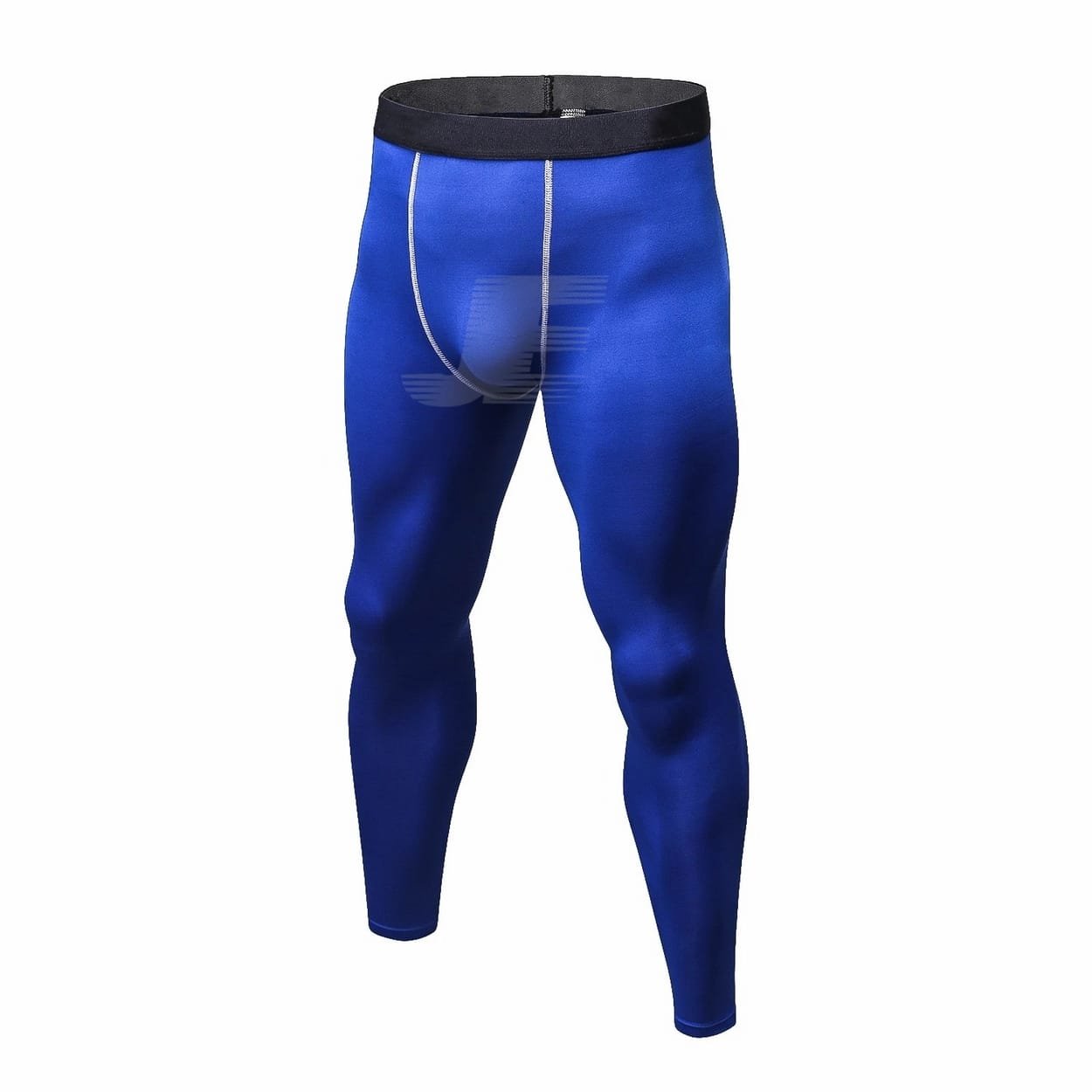 Mens Royal Blue Gym Workout Compression Tight Leggings