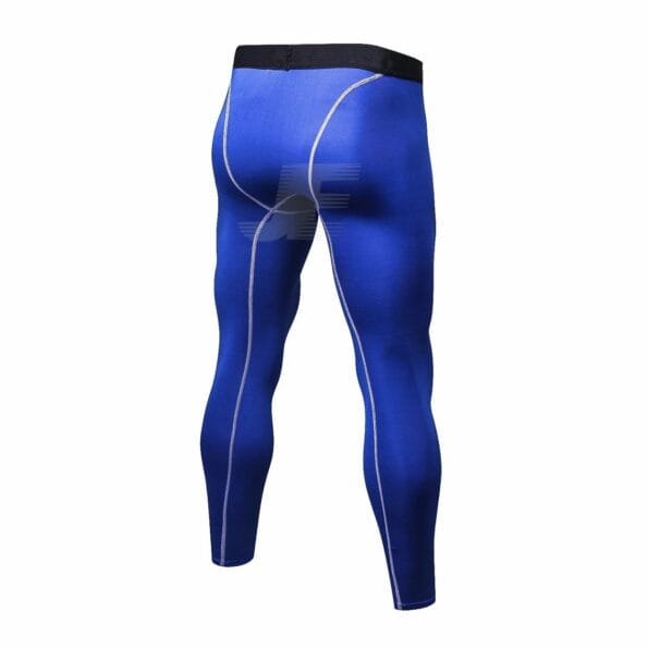 Mens Royal Blue Gym Workout Compression Tight Leggings