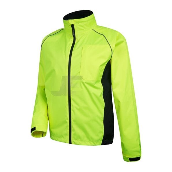 Lined High Visibility Fluorescent Waterproof Rain Jacket
