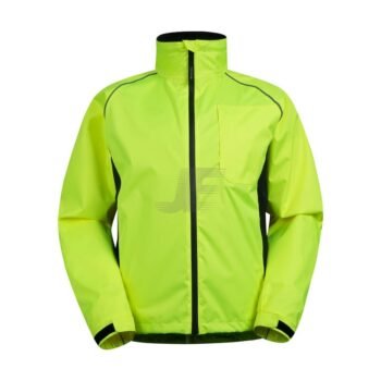 Lined High Visibility Fluorescent Waterproof Rain Jacket