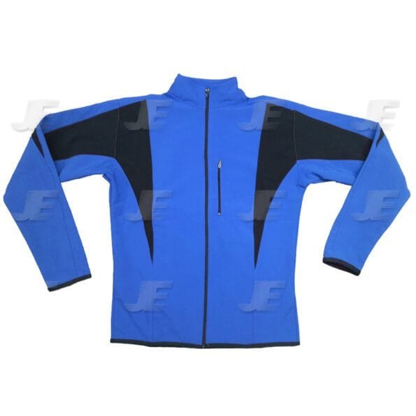 Blue & Black Chest Pocket Softshell Winter Cycle Jacket