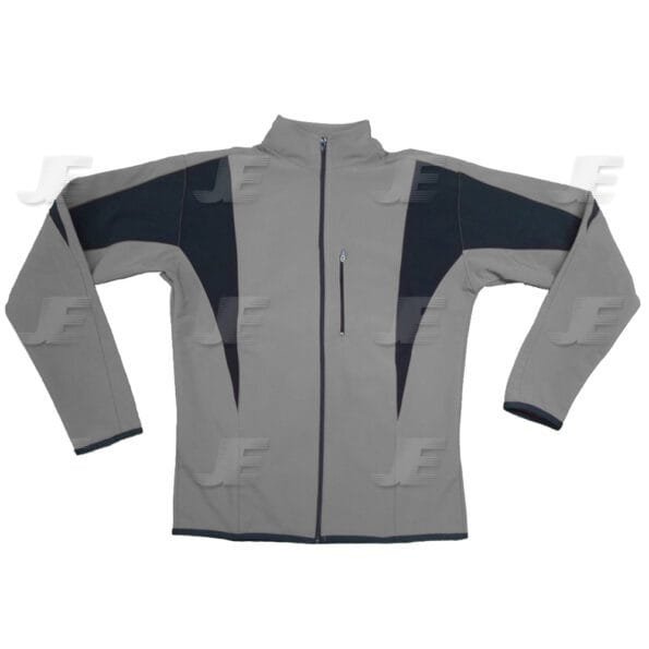 Grey & Black Chest Pocket Softshell Winter Cycle Jacket