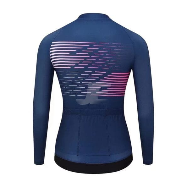 Women Custom Sublimation Printed Long Sleeve Cycling Jersey