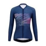 Women Custom Sublimation Printed Long Sleeve Cycling Jersey