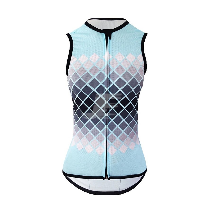 Women Custom Sublimation Printed Sleeveless Cycling Jersey
